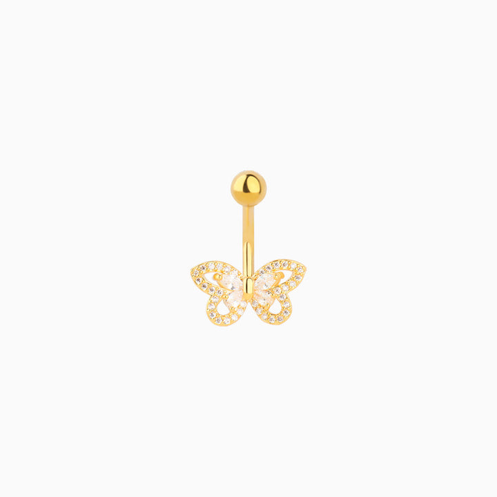 BR2401003 Exquisite Butterfly Belly Ring - OhmoJewelry