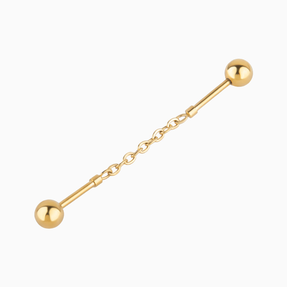 Chain Industrial Barbell - OhmoJewelry