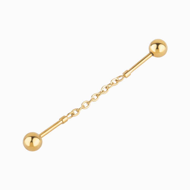 Chain Industrial Barbell - OhmoJewelry