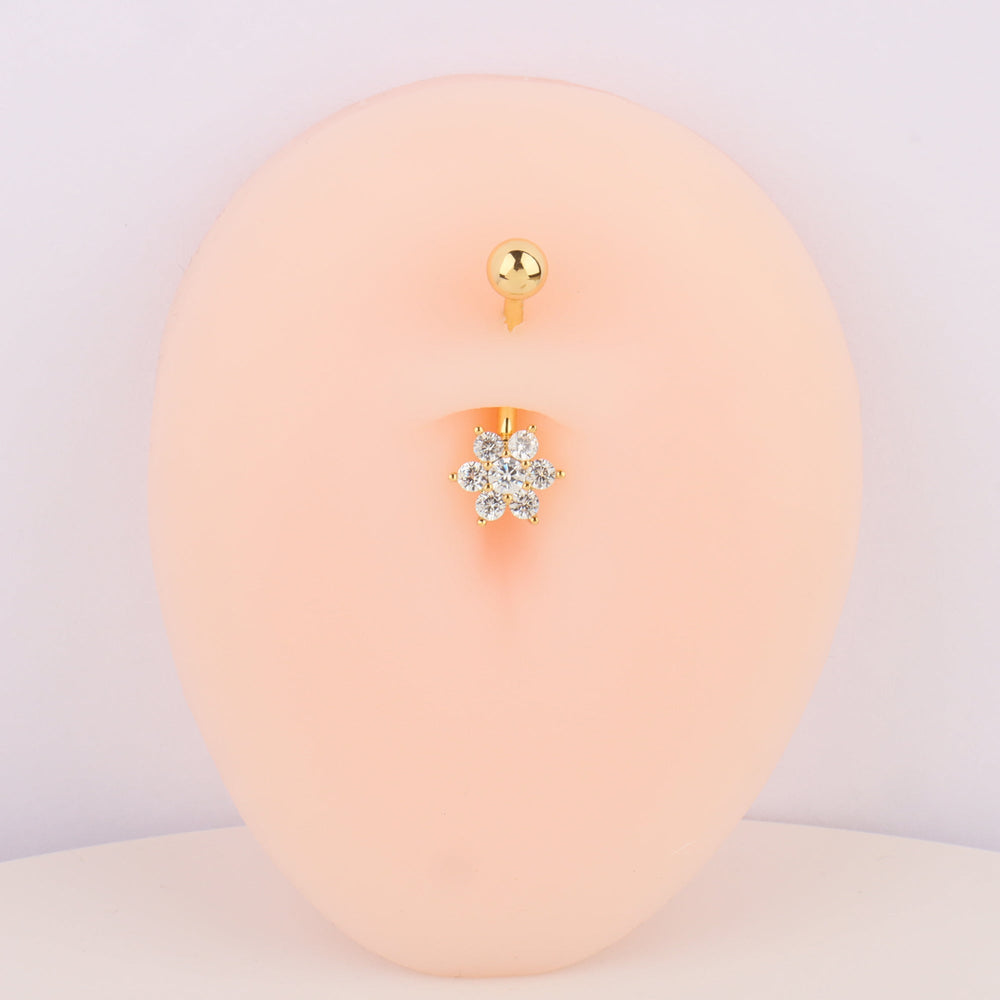 Charming Flower Belly Ring - OhmoJewelry