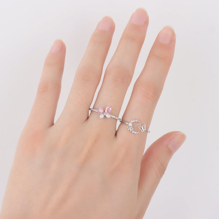 Crescent Butterfly Ring - OhmoJewelry
