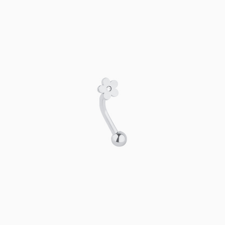 Cute Flower Curved Barbell - OhmoJewelry