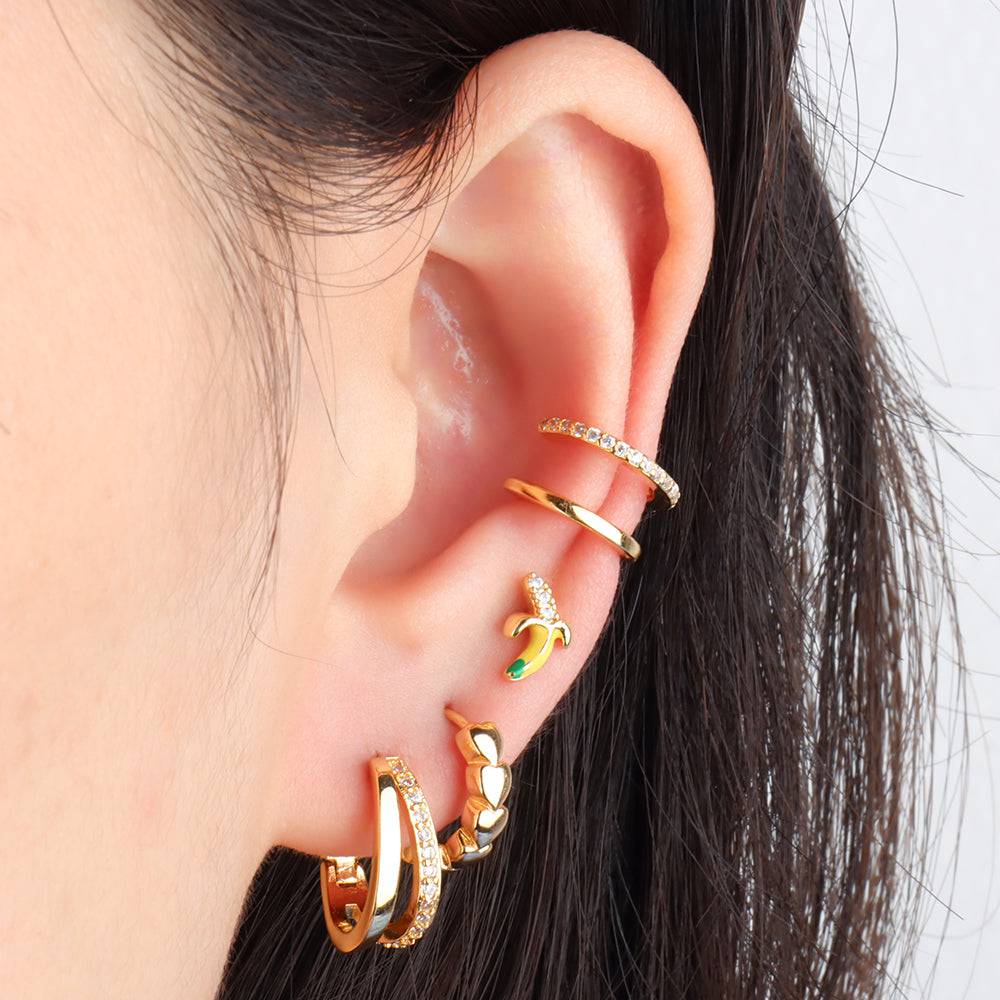 Double Layer Charm Ear Cuff - OhmoJewelry