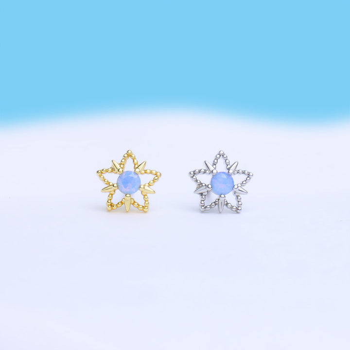 Dreamy Opal Star Stud - OhmoJewelry