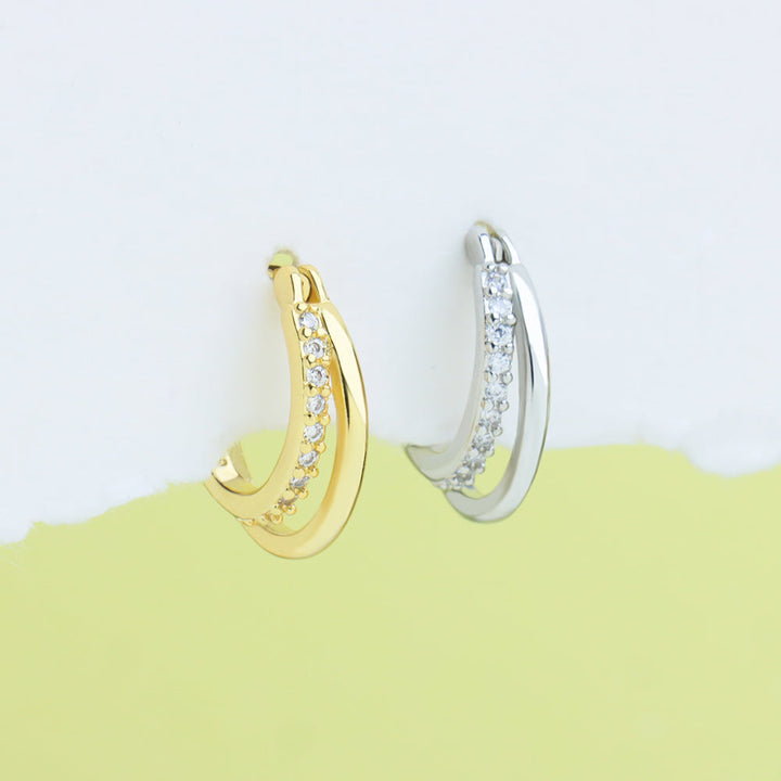 Glitter Double Layer Hoops - OhmoJewelry