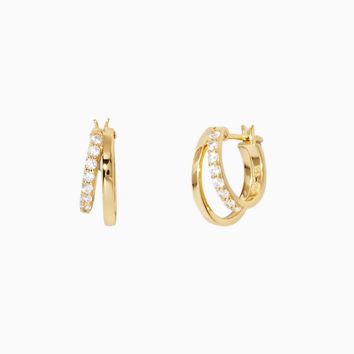Glitter Double Layer Hoops - OhmoJewelry
