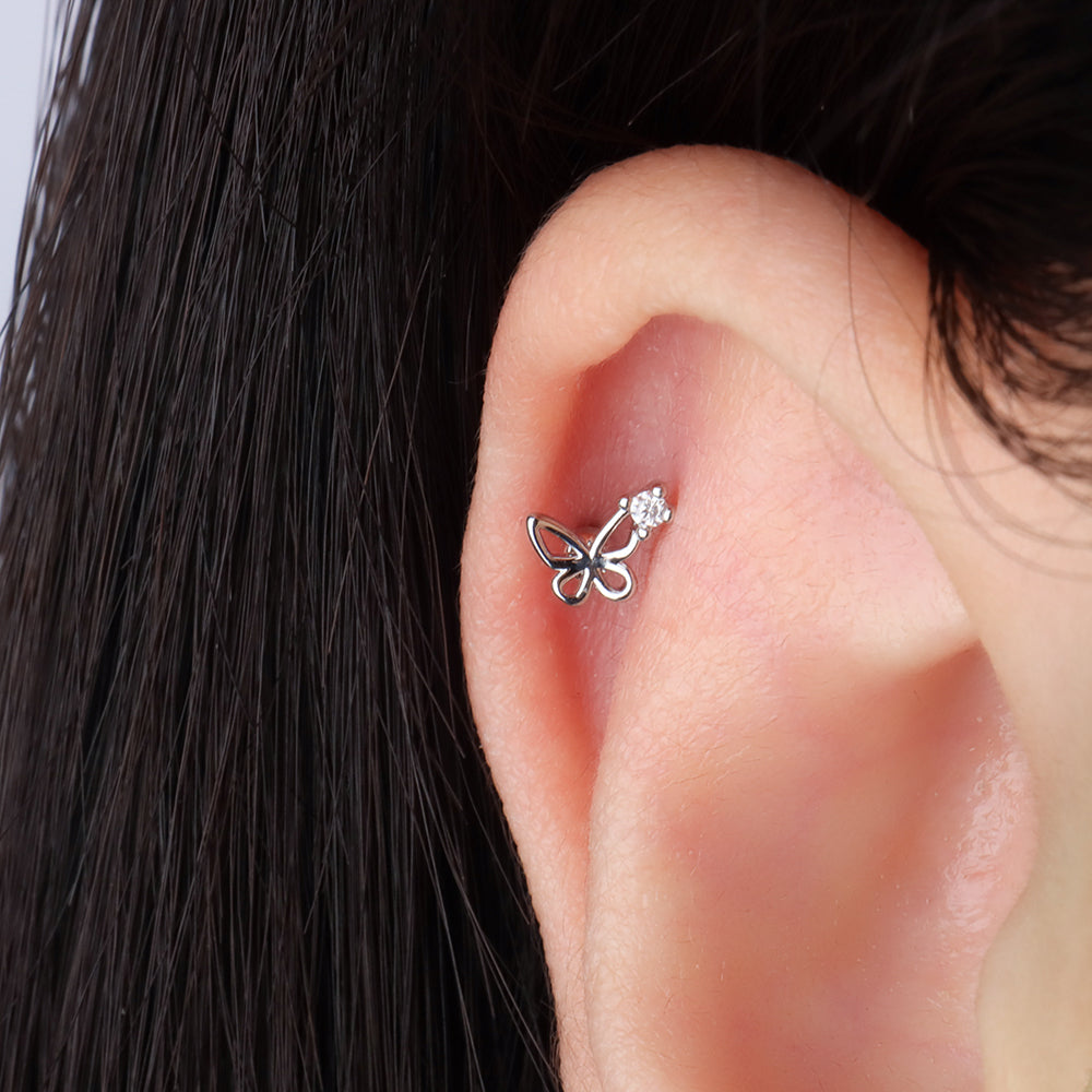 Hollow Playful Butterfly Stud - OhmoJewelry