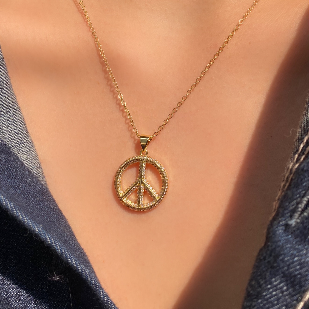 Peace & Love Necklace - OhmoJewelry