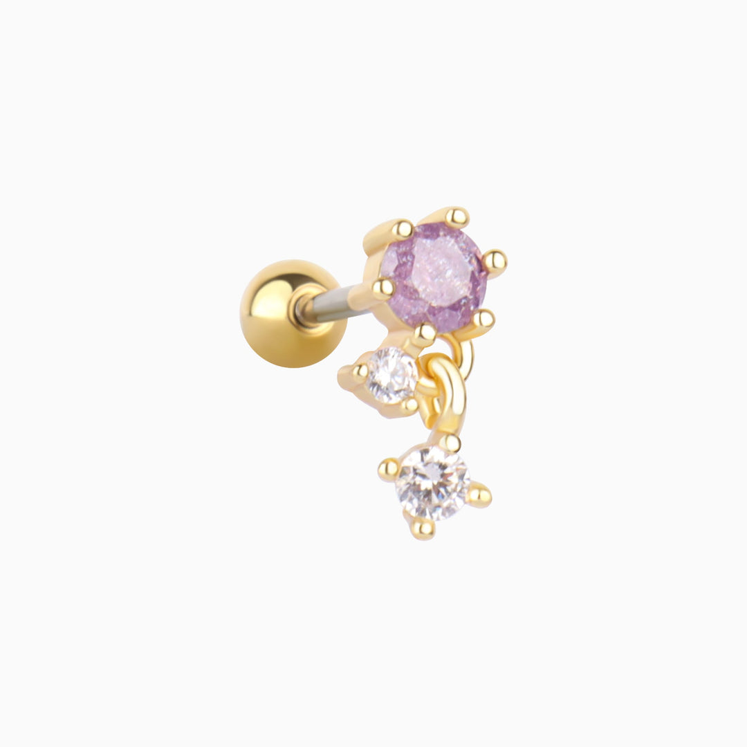 Alluring Purple Gemstone Drop - OhmoJewelry
