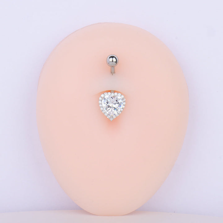 Sparkling Love Belly Ring - OhmoJewelry