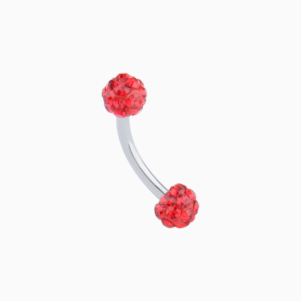 Charm Ball Curved Barbell - OhmoJewelry