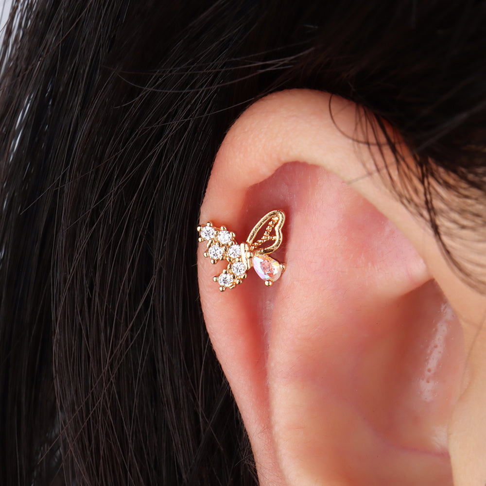 Charm Butterfly Stud