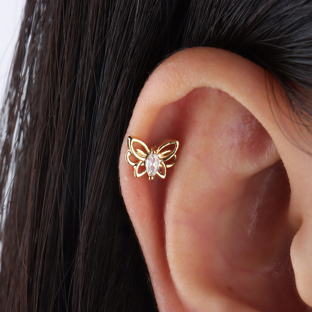 Flying Butterfly Stud - OhmoJewelry