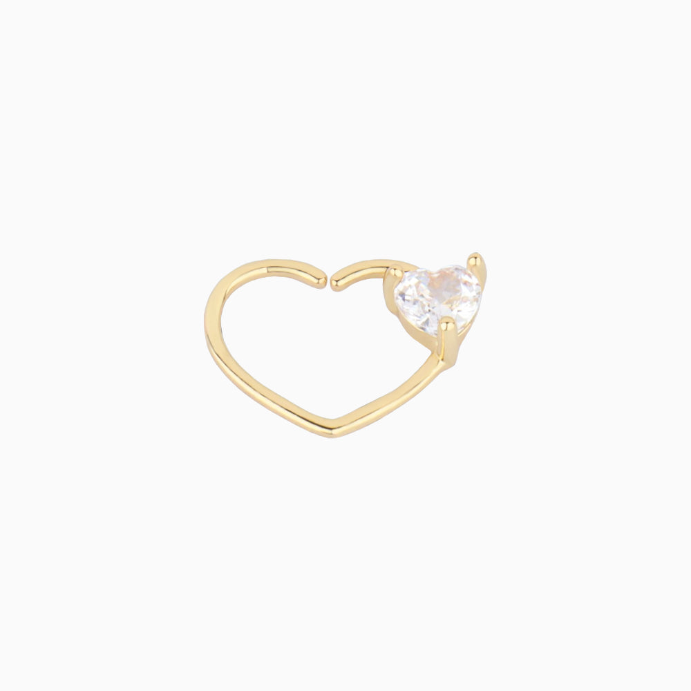White Heart Ring - OhmoJewelry